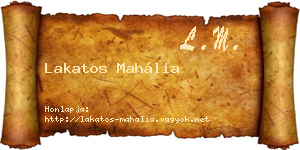 Lakatos Mahália névjegykártya
