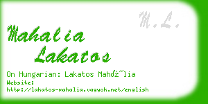 mahalia lakatos business card